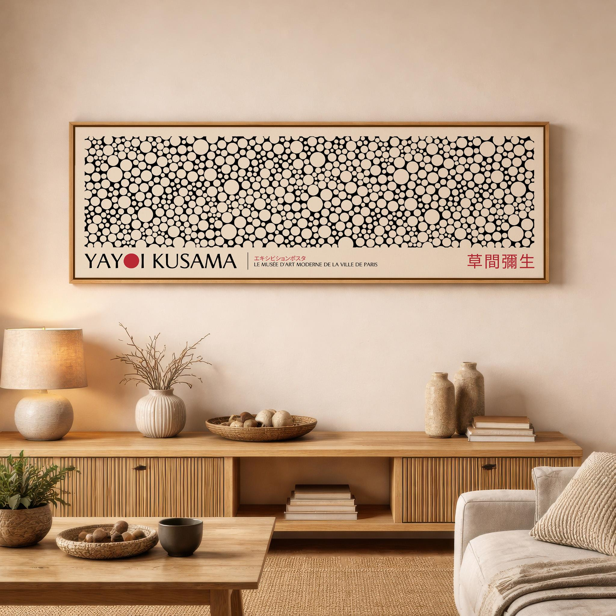 Japanese Living Lifestyle - Large Japanese Yayoi Kusama Abstract Poster