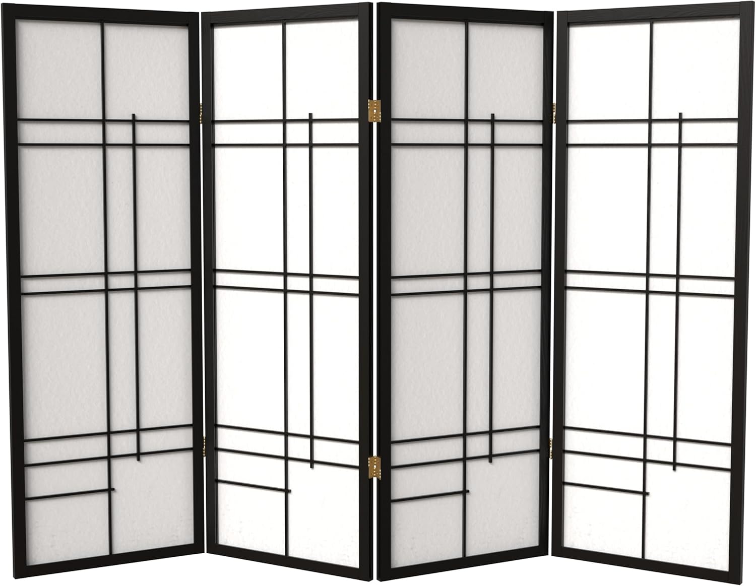 Shoji Screen Divider - 4-Panel Short Shoji Screen Room Divider