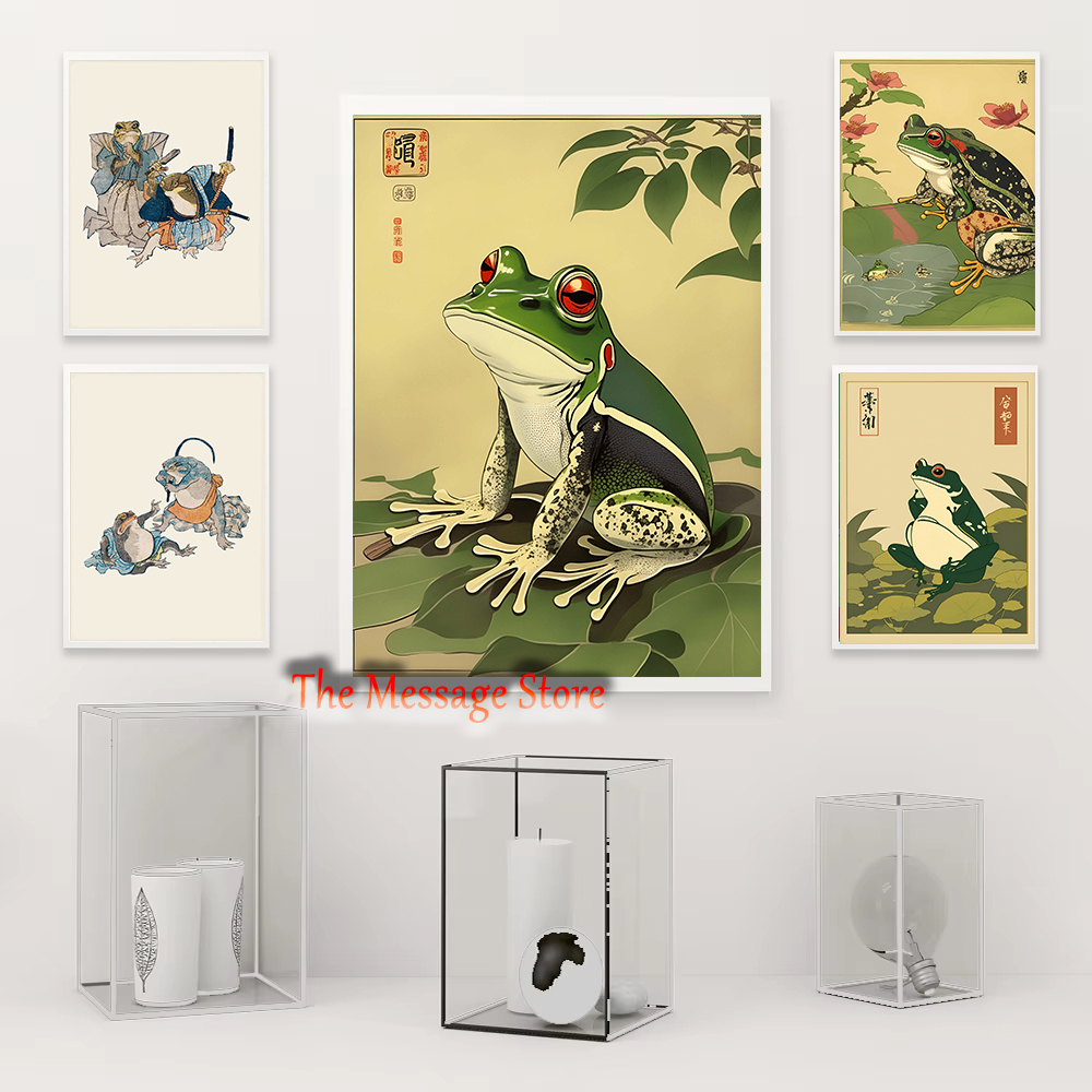 Japanese Lifestyle Home - Japanese Frog Art Vintage Frogs Samurai