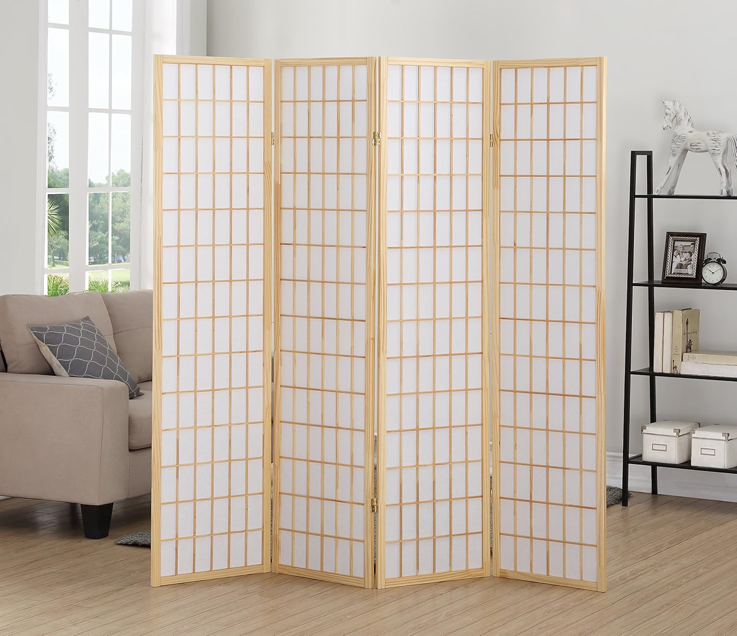 Shoji Screen Divider - 4 Panel Japanese Shoji Screen Room