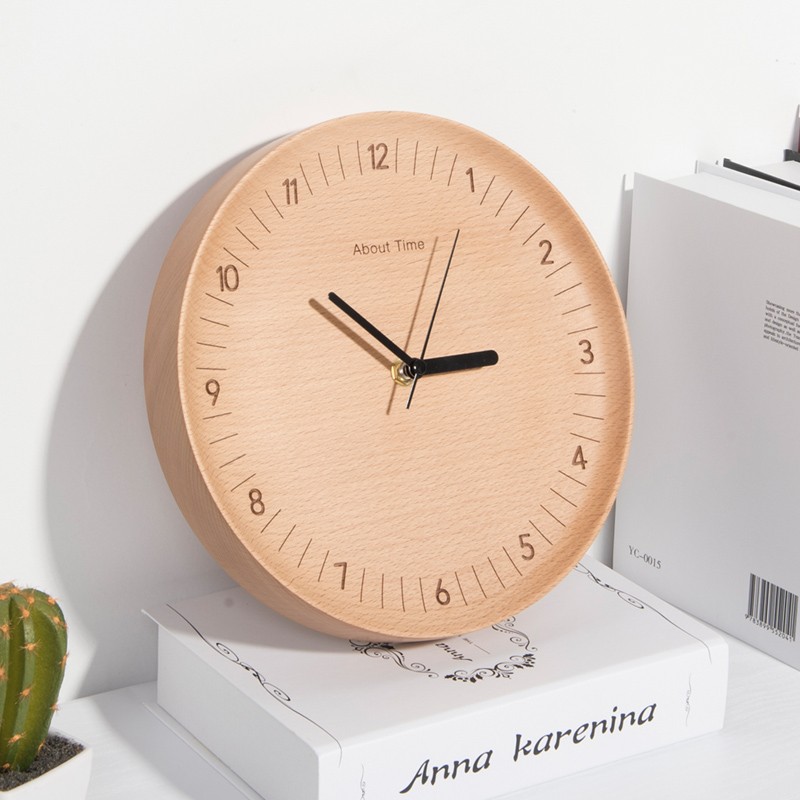 Japanese Living Lifestyle - Japanese-style Log Color Wall Clock Italian