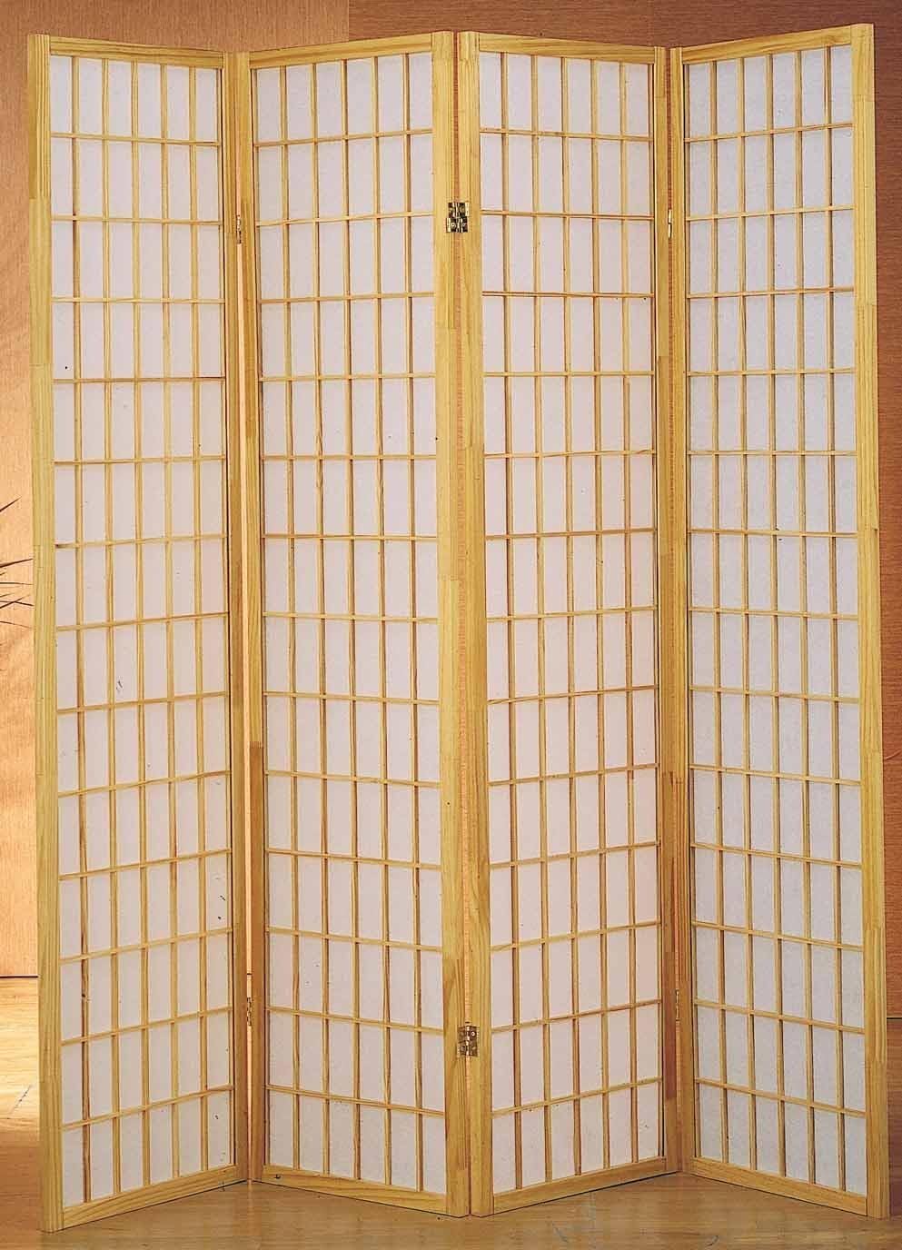 Japanese Style 4 Panels Wood S – обзор и цена Shoji Screen Divider