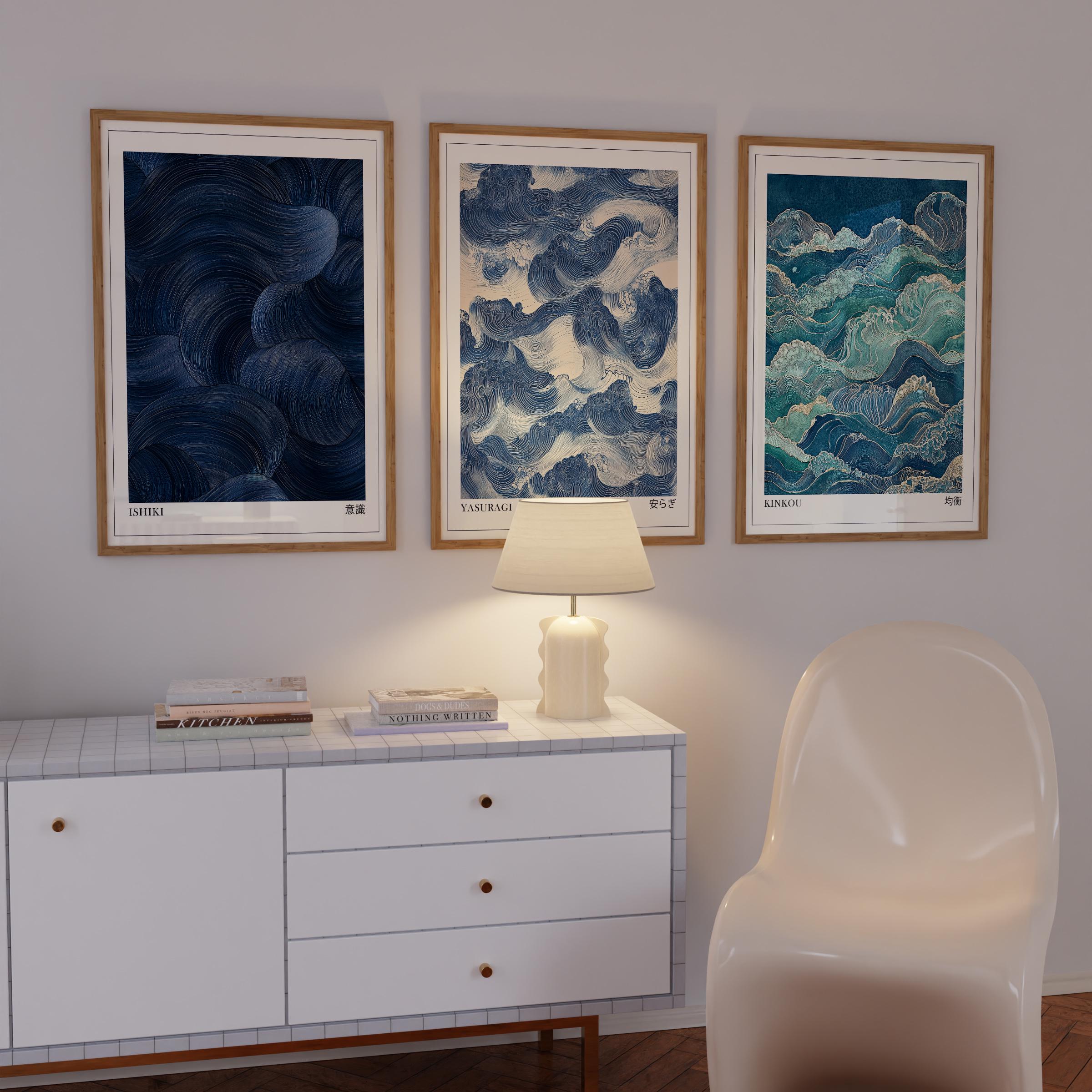 Japandi Wall Art Set of 3, Mod – обзор и цена Japanese Living Lifestyle
