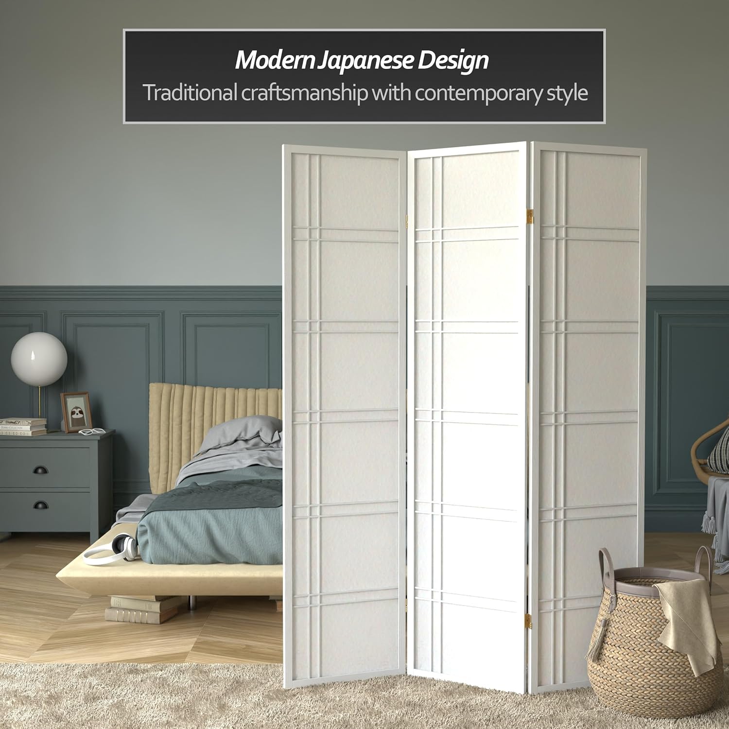 6 ft. Tall White Double Cross  – обзор и цена Shoji Screen Divider