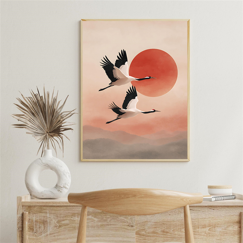 Vintage Crane Flying Birds Flo – обзор и цена Japanese Lifestyle Home