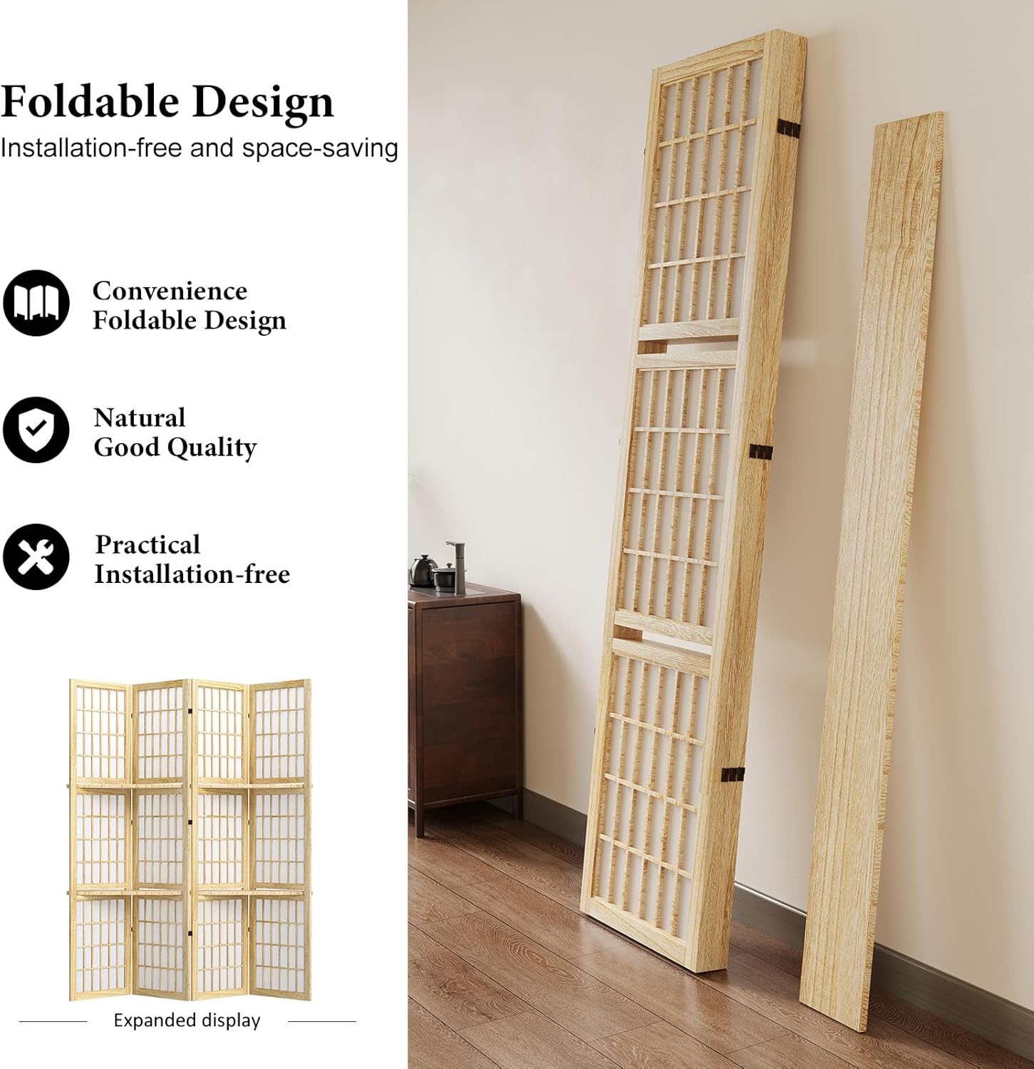 5.6FT Room Divider and Folding – обзор и цена Shoji Screen Divider