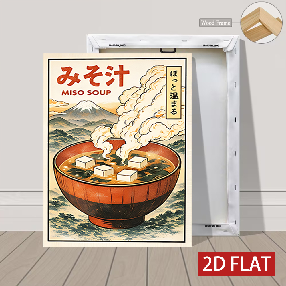 3 Counts Wooden Framed Canvas  – обзор и цена Japanese Living Lifestyle